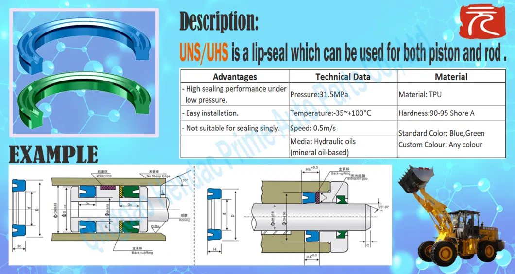 Hydraulic Industry Pump Wiper Rod Piston Dust Cylinder RAM Pneumatic PU Un U Cup Buffer Rebuild Packing Sealing Oil Seal